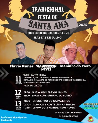 🎉 Vem aí a Tradicional Festa de Santa Ana em Dois Córregos! 2025🙏✨