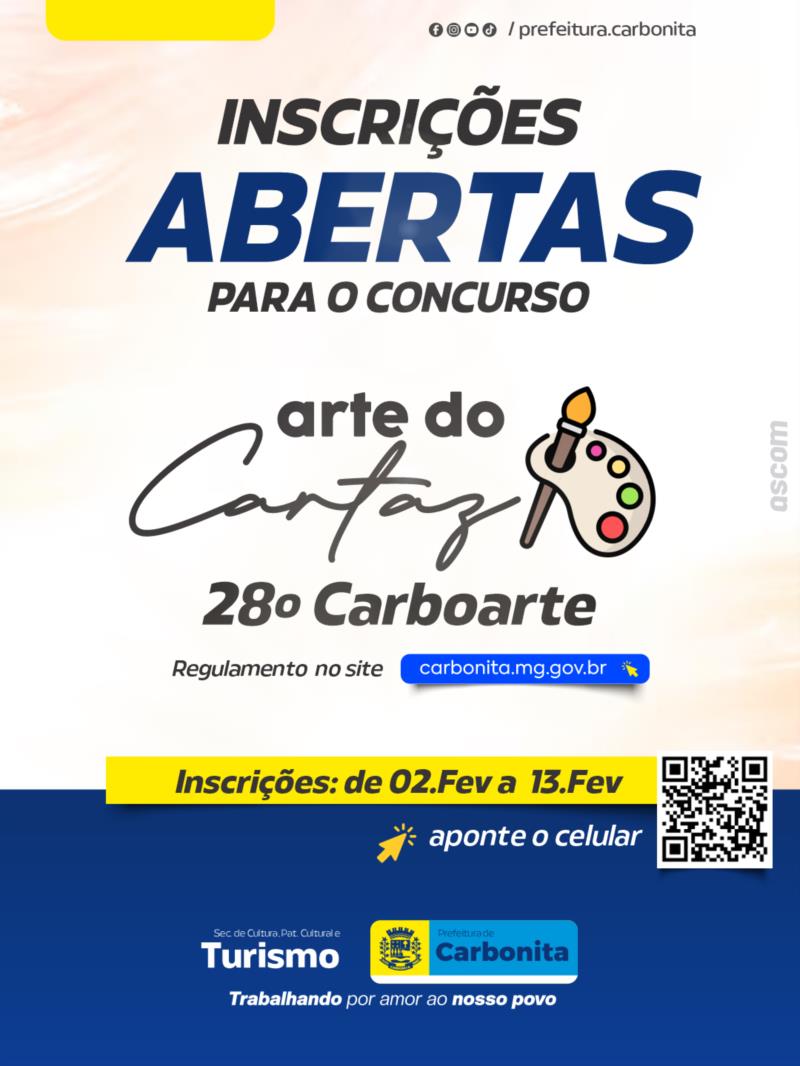 Sua arte pode ser o rosto do 28º Carboarte!