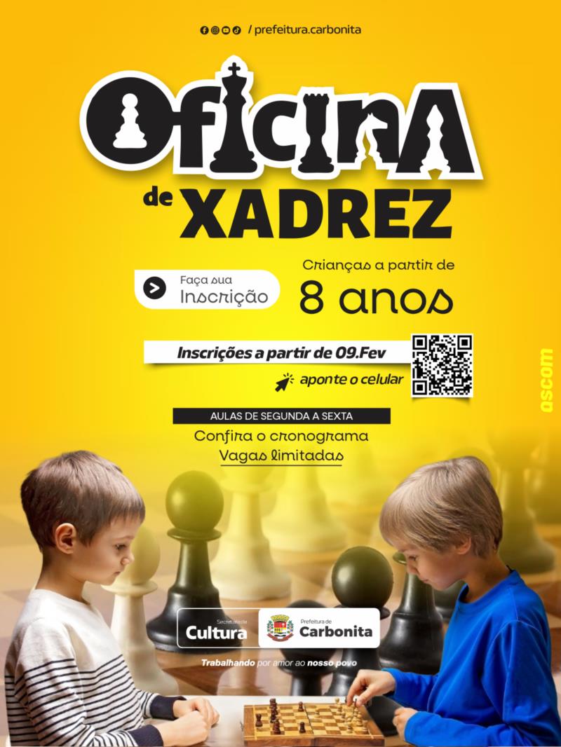 Abertura das inscrições para oficina de Xadrez