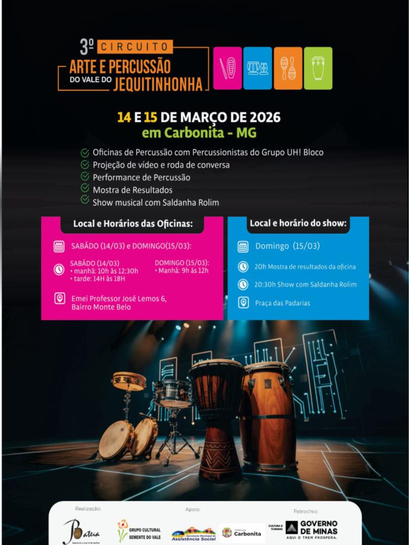 3° Circuito de Arte e Percussão do Vale do Jequitinhonha
