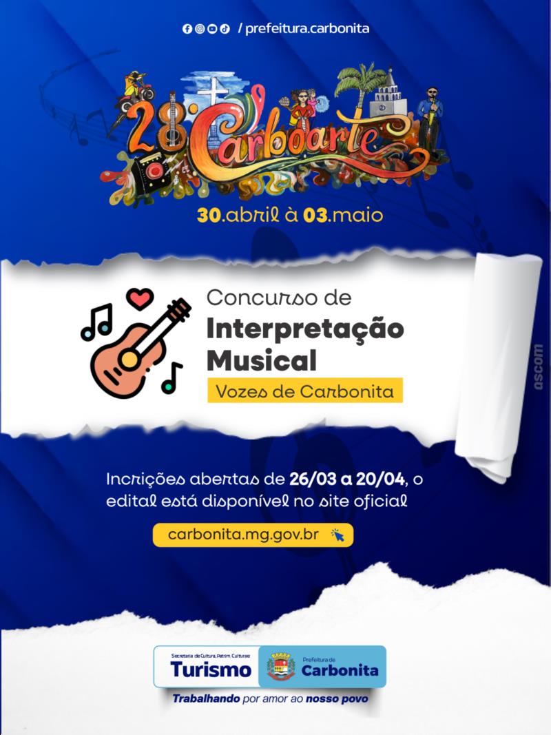 Inscrições Abertas para o Concurso de Interpretação Musical 