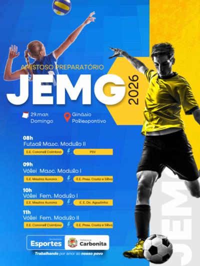 DOMINGO É DIA DE PREPARAÇÃO PARA O JEMG 2026