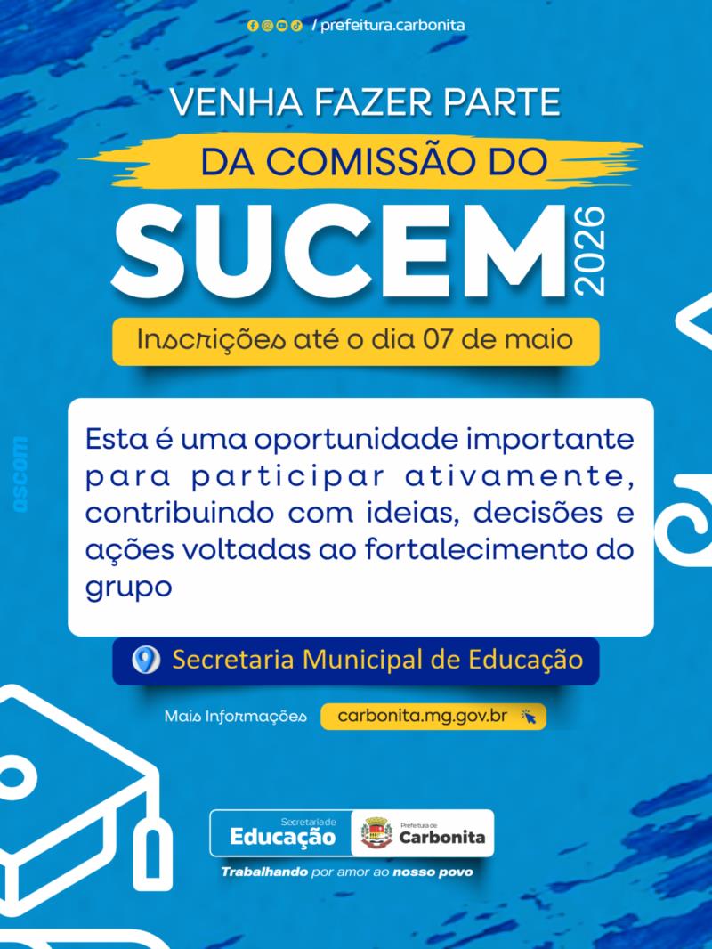 Venha fazer parte da Comissão do SUCEM