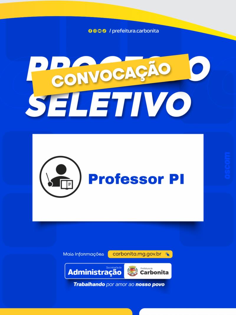 Vaga de Professor PI