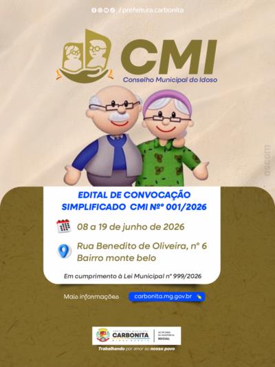 Edital de Convocação Simplificado CMI 01/2026