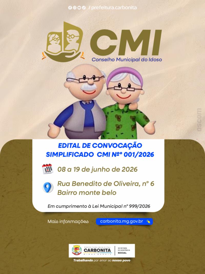 Edital de Convocação Simplificado CMI 01/2026