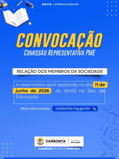 Convocação para assembléia do PME 2026/2036