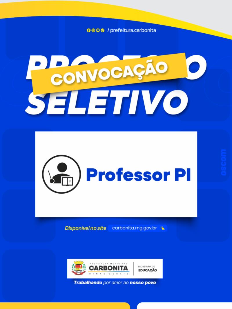 Vaga de chamamento para Professor PI